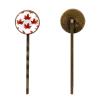 4 Pieces Bobby Pins Hair Clips for Women, Red Maple Leaves Decorative Hairpin Hair Barrettes for Girls, Elegant Brown Hair Accessories view 2