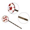 4 Pieces Bobby Pins Hair Clips for Women, Red Maple Leaves Decorative Hairpin Hair Barrettes for Girls, Elegant Brown Hair Accessories view 3