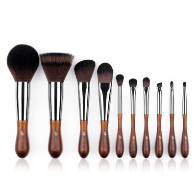 Makeup Brush Portable 10Pcs Short Handle Makeup Brushes Set-Soft Hair Makeup Tools-Face&Eye Beauty Pens