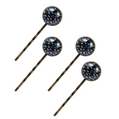 4 Pcs Hair Pins for Women, Warecolor Seamless Butterflies Pattern Long Bobby Pins Vintage Hairpins Decorative Elephant Hair Barrettes with Jewelry Gift Box