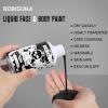 BOBISUKA Black Face Body Paint Liquid Texture Washable Non Toxic Facepaint Fast Drying Foundation Makeup for Halloween Clown Skeleton Skull Cosplay SFX Costume Party Large Capacity(130ml) view 2