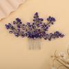 Rumtock Blue Beads Branch Hair Piece for Wedding Brides Women Girls Black Hair Accessories Boho Jewelry (Blue) view 3