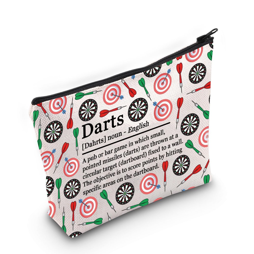 JXGZSO Funny Darts Gift Dart Definition Cosmetic Bag Darts Player Gift Darts Game Lover Gift Dartboard Paint Makeup Bag