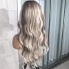 mengli-99 Wigs for Women 24inches Body Wave Lace Front Wig Highlight Ash Blonde Lace Frontal Synthetic Wigs Pre Plucked Long Wavy Synthetic Lace Wig for Women Wig for Daily Party Use(Color:1Bto613) view 4