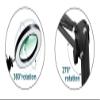 DGT 2 Colors Adjustable LED Salon Tattoo Nail Lamp Floor Stand Reading Light with Magnifying Glass view 3