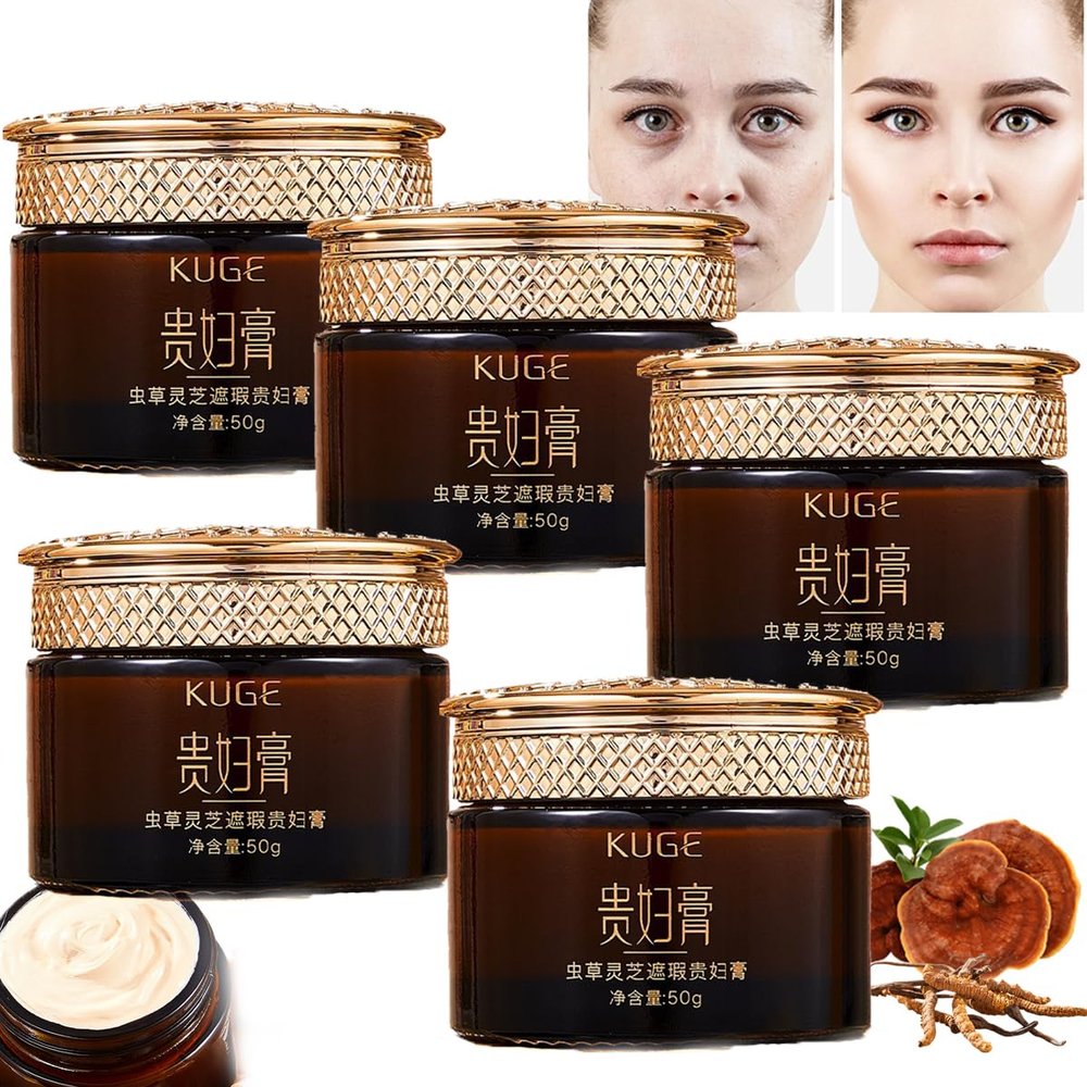 Cordy-ceps Lingzhi Noblewoman's Cream, 50g KUGE Face Ganoderma Tone-Up Lady Japan Cordy-ceps Ganoderma Balm, Luxurious Moisturizing Tone up Cream (250g)