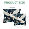 2 Pcs Pocket Cosmetic Bag, Peace Dove Flower Pattern Self-Closing Shrapnel Makeup Bag No Zipper Small Makeup Pouch for Mini Travel Storage for Cosmetics Headphones Jewelry Organizer view 2
