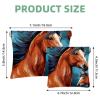 2 Pcs Pocket Cosmetic Bag, Cool Running Horse Self-Closing Shrapnel Makeup Bag No Zipper Small Makeup Pouch for Mini Travel Storage for Cosmetics Headphones Jewelry Organizer view 2