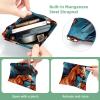 2 Pcs Pocket Cosmetic Bag, Cool Running Horse Self-Closing Shrapnel Makeup Bag No Zipper Small Makeup Pouch for Mini Travel Storage for Cosmetics Headphones Jewelry Organizer view 3