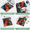 2 Pcs Pocket Cosmetic Bag, Cool Running Horse Self-Closing Shrapnel Makeup Bag No Zipper Small Makeup Pouch for Mini Travel Storage for Cosmetics Headphones Jewelry Organizer view 4