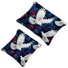 2 Pcs Pocket Cosmetic Bag, Peace Dove Flower Pattern Self-Closing Shrapnel Makeup Bag No Zipper Small Makeup Pouch for Mini Travel Storage for Cosmetics Headphones Jewelry Organizer view 1