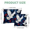 2 Pcs Pocket Cosmetic Bag, Peace Dove Flower Pattern Self-Closing Shrapnel Makeup Bag No Zipper Small Makeup Pouch for Mini Travel Storage for Cosmetics Headphones Jewelry Organizer view 2