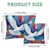 2 Pcs Pocket Cosmetic Bag, Peace Dove Flower Pattern Self-Closing Shrapnel Makeup Bag No Zipper Small Makeup Pouch for Mini Travel Storage for Cosmetics Headphones Jewelry Organizer view 2