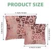 2 Pcs Pocket Cosmetic Bag, Leopard Rose Gold Pattern Self-Closing Shrapnel Makeup Bag No Zipper Small Makeup Pouch for Mini Travel Storage for Cosmetics Headphones Jewelry Organizer view 2