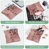 2 Pcs Pocket Cosmetic Bag, Leopard Rose Gold Pattern Self-Closing Shrapnel Makeup Bag No Zipper Small Makeup Pouch for Mini Travel Storage for Cosmetics Headphones Jewelry Organizer view 4
