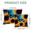 2 Pcs Pocket Cosmetic Bag, Galaxy Sunflower Butterfly Self-Closing Shrapnel Makeup Bag No Zipper Small Makeup Pouch for Mini Travel Storage for Cosmetics Headphones Jewelry Organizer view 2