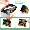 2 Pcs Pocket Cosmetic Bag, Galaxy Sunflower Butterfly Self-Closing Shrapnel Makeup Bag No Zipper Small Makeup Pouch for Mini Travel Storage for Cosmetics Headphones Jewelry Organizer view 3