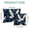 2 Pcs Pocket Cosmetic Bag, Peace Dove Flower Pattern Self-Closing Shrapnel Makeup Bag No Zipper Small Makeup Pouch for Mini Travel Storage for Cosmetics Headphones Jewelry Organizer view 2