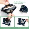 2 Pcs Pocket Cosmetic Bag, Peace Dove Flower Pattern Self-Closing Shrapnel Makeup Bag No Zipper Small Makeup Pouch for Mini Travel Storage for Cosmetics Headphones Jewelry Organizer view 3