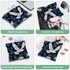 2 Pcs Pocket Cosmetic Bag, Peace Dove Flower Pattern Self-Closing Shrapnel Makeup Bag No Zipper Small Makeup Pouch for Mini Travel Storage for Cosmetics Headphones Jewelry Organizer view 4