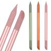 3Pcs Glass Cuticle Pusher, heemeei Crystal Cuticle Pusher Glass File, Dual-Ended Manicure Stick, Professional Precision Filing Cuticle Remover, Manicure Pedicure Tools for Nails and Cuticles Care view 1