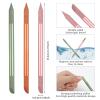3Pcs Glass Cuticle Pusher, heemeei Crystal Cuticle Pusher Glass File, Dual-Ended Manicure Stick, Professional Precision Filing Cuticle Remover, Manicure Pedicure Tools for Nails and Cuticles Care view 3
