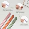 3Pcs Glass Cuticle Pusher, heemeei Crystal Cuticle Pusher Glass File, Dual-Ended Manicure Stick, Professional Precision Filing Cuticle Remover, Manicure Pedicure Tools for Nails and Cuticles Care view 4
