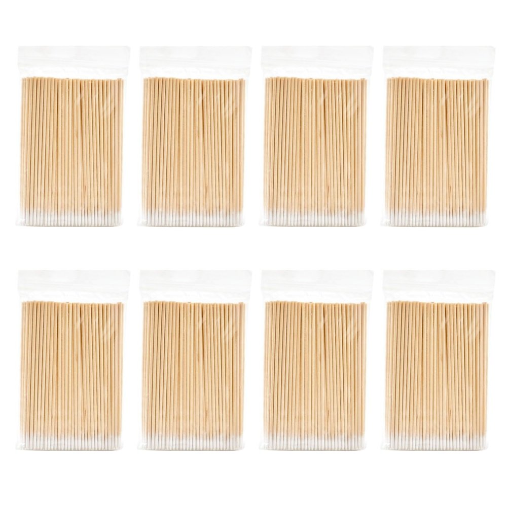 800 PCS Pointed Cotton Swabs in Storage Case - 4" Precision Microblading Cotton Tipped Applicators - Mini Swab Sticks for Makeup, Cosmetic, Eyebrow, Nail, Tattoo Permanent Supplies