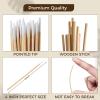 800 PCS Pointed Cotton Swabs in Storage Case - 4" Precision Microblading Cotton Tipped Applicators - Mini Swab Sticks for Makeup, Cosmetic, Eyebrow, Nail, Tattoo Permanent Supplies view 2