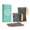 3-in-1 Exfoliating Set  2 Soap Saver Pouches (2 Sizes) + Dual-Textured Washcloth for Body & Face  Eco-Friendly, Durable, Luxurious Spa Experience view 1