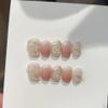 10pcs Handmade Wearing Nail Gold Foil Fake Nail Short Square Head Nail Patches(Color:12,Size:Xs) view 1