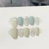 10pcs Handmade Wearing Nail Gold Foil Fake Nail Short Square Head Nail Patches(Color:16,Size:S) view 1