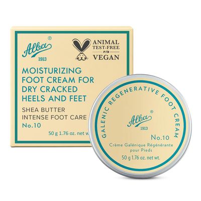 Alba1913 Vegan Foot Cream for Dry Cracked Heels & Feet Instant Moisture Boost, Care Products for Cracked Heel Repair, Daily Foot Moisturizer Cream for Women & Men w/ Shea Butter & Coconut Oils - 50g