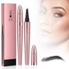 AIIONP 2024 New Eyebrow Microblading Pen, 3D Waterproof Microblading Eyebrow Pencil Contouring Pen, 4-Tipped Precise Brow Pen, Natural Long-Lasting Fine Stroke Magic Eyebrow Pencil (Black) view 1