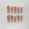 ZIIVIEVS 10 Piece Set of Handmade Wearable Nails, Fake Nails, Ballet Dance, Long Press Nail Art Patches(Color:4,Size:L) view 1