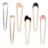 Nogeqi 6 Pcs French Twist Hair Pin, Vintage U Shaped Metal Pins for Hair Bun, Fork for Women, Gold Silver Chignon Accessories for Thick Thin Hairstyles view 1