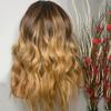 Highlight #4/27 Color Body Wave Lace Front Human Hair Wig 13x6 Lace Brazilian Remy Hair HD Transparent Lace Glueless Wigs Pre Plucked Natural Hairline 150% Density with Baby Hair 20inch view 4