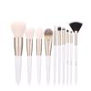 10PCS Makeup Brushes Set Foundation Powder Eyeshadow Make Up Brush Pearl White Gold Beauty Tools view 2