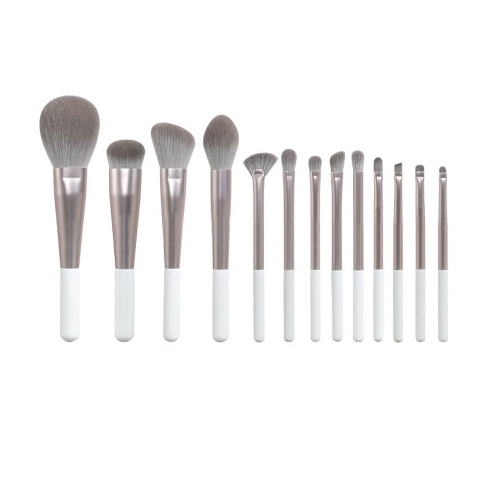 13PCS White Moon Light Makeup Brush Set Complete Brush Kit Cosmetics Foundation Eye Concealer Blush Makeup Brush Tool