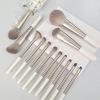 13PCS White Moon Light Makeup Brush Set Complete Brush Kit Cosmetics Foundation Eye Concealer Blush Makeup Brush Tool view 3