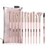 12pcs Eye Makeup Brushes Set with Cosmestic Bag Rose Gold Make Up Brush Eyeshadow Blending Make Up Brush view 1