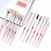 12pcs Eye Makeup Brushes Set with Cosmestic Bag Rose Gold Make Up Brush Eyeshadow Blending Make Up Brush view 2