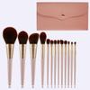 11 Pcs Makeup Brush with Snap Bag Foundation Powder Blush Eyeshadow Concealer Lip Eye Make Up Brush view 1