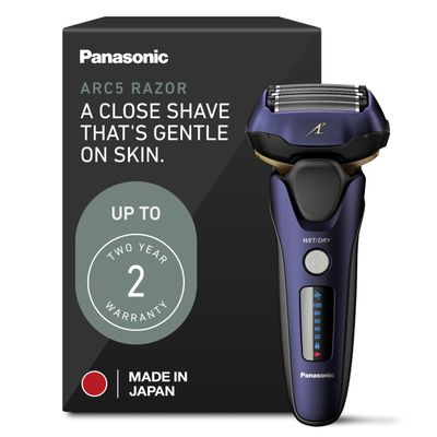 Panasonic ARC5 Electric Razor for Men with Pop-up Trimmer, Wet Dry 5-Blade Electric Shaver with Intelligent Shave Sensor and 16D Flexible Pivoting Head - ES-ALV6HA (Navy)