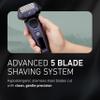 Panasonic ARC5 Electric Razor for Men with Pop-up Trimmer, Wet Dry 5-Blade Electric Shaver with Intelligent Shave Sensor and 16D Flexible Pivoting Head - ES-ALV6HA (Navy) view 3