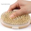 harayaa Bath Shower Brush Body Brush Wooden Bath Brush with Long Handle Soft Back Scrub Brush for Shower Wet or Dry Brushing Elderly view 3