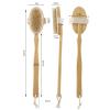 harayaa Bath Shower Brush Body Brush Wooden Bath Brush with Long Handle Soft Back Scrub Brush for Shower Wet or Dry Brushing Elderly view 4