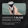 Panasonic ARC5 Electric Razor for Men with Pop-up Trimmer, Wet Dry 5-Blade Electric Shaver with Intelligent Shave Sensor and 16D Flexible Pivoting Head - ES-ALV6HS (Silver) view 3