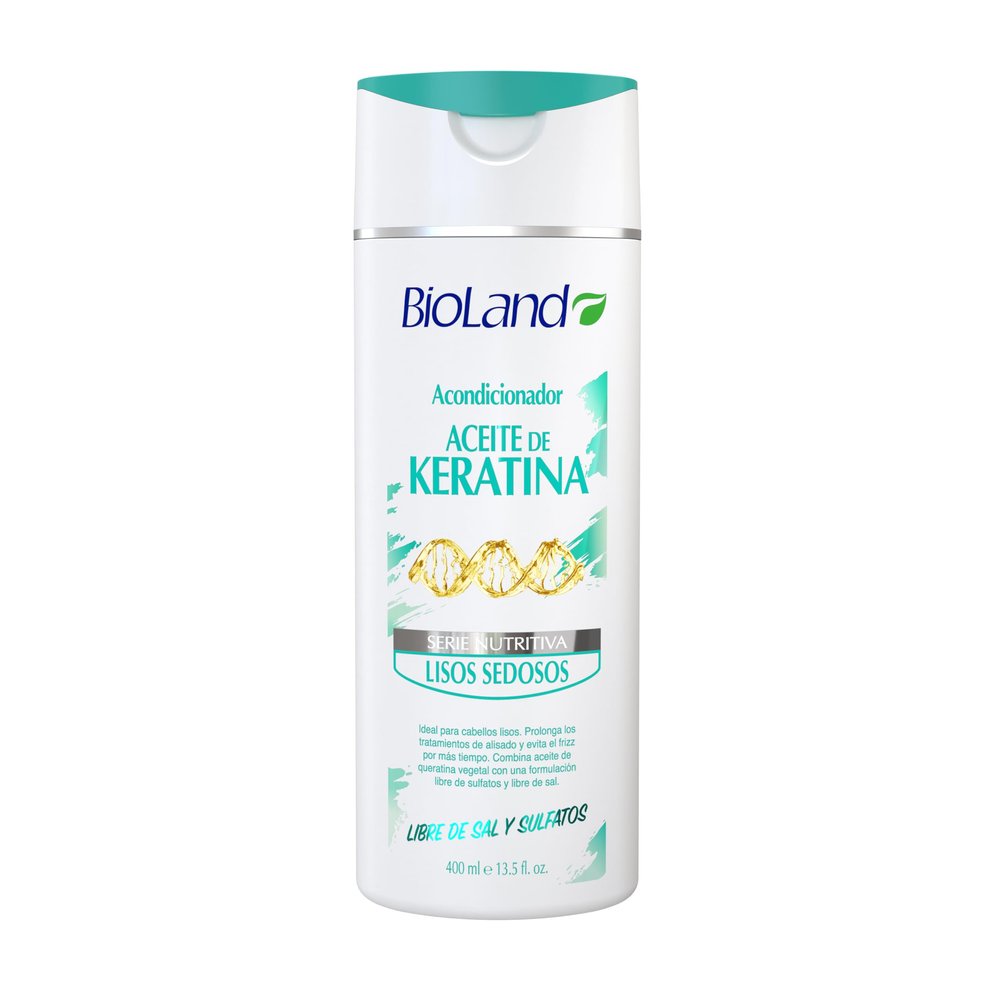 BioLand Keratin Oil Conditioner - Ultra-Concentrated Conditioner for Treated & Straight Hair - 13.53 fl oz (400mL)