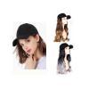 ZCSO Hat Wig Fashion Black Baseball Cap With Wig Long Wavy Synthetic Hat Wigs Adjustable Hair Hat Wig Hat Wigs For Women(Color:10) view 2